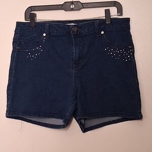 Women's Blue Denim Shorts AVA & ALEX Preowned